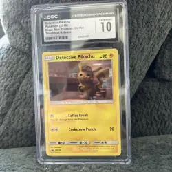 Detective Pikachu SM190 Pokemon Card Black Star Promo 2019 CGC 10 GEM MINT 💎 - Image 1