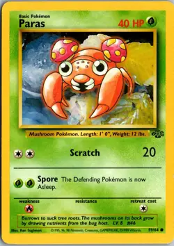 Paras Common Jungle 59/64 NM Pokemon - Image 1