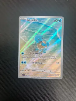 Pokemon TCG Squirtle 170/165 Scarlet & Violet 151 Illustration Rare Holo Card NM - Image 1