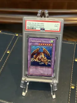 Yu-Gi-Oh! 2002 Metal Raiders MRD Thousand Dragon Secret Rare PSA 9 Mint - Image 1