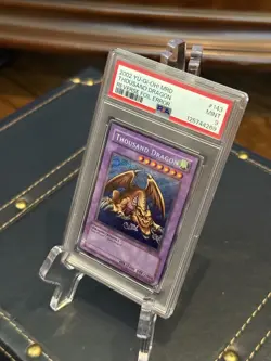 Yu-Gi-Oh! 2002 Metal Raiders MRD Thousand Dragon Secret Rare PSA 9 Mint - Image 5