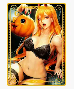 Waifu Anime Cards TCG | Power - Chainsaw Man [ METAL CARD ] Sexy Hentai Girl - Image 1