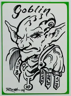 💥Goblin Token Signed MTG Christopher Rush Magic Artwork Artist Proof AP Card - Image 1