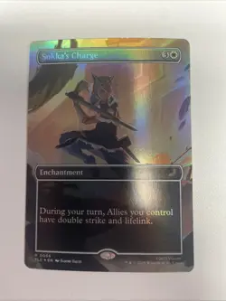 Sokka's Charge Foil Borderless Avatar: The Last Airbender: Eternal NM Free Ship - Image 1