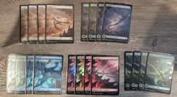 4 Set of Tarkir Dragonstorm Full Art Land Reg & Foil Magic the Gathering MTG - Image 1