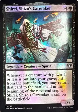 Shirei, Shizo's Caretaker Foil U Commander Masters 186 NM - Image 1