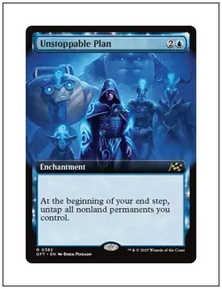 1x Unstoppable Plan, Extended Art, Aetherdrift, Magic MTG NM - Image 1