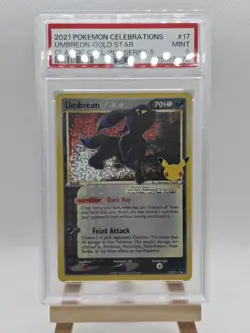 PSA 9 Umbreon Gold Star Celebrations Classic Collection Pokemon 17/17 - Image 1