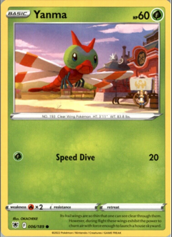 4x Yanma 006/189 - Pokemon SWSH10 Astral Radiance M/NM- New - Image 1