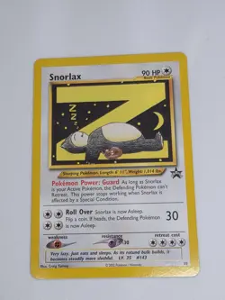 VINTAGE POKEMON BLACK STAR PROMO CARD - #49 SNORLAX - ULTRA RARE (WOTC) NM - Image 3
