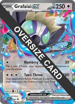 Grafaiai ex - 100 (SV: Scarlet & Violet Promo Cards) 100 Jumbo Cards Holo for sale online - Image 3