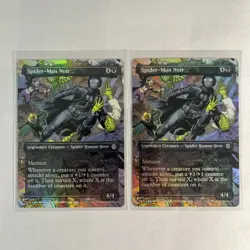 x2 MTG Magic 0204 Spider-Man Noir Foil Borderless Card Spiderman TCG 2x - Image 1