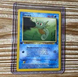 Horsea 49/62 1st Edition Fossil Common Pokemon Card NM-Mint - Image 1