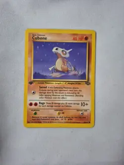 Cubone 1st Edition 50/64 Jungle Common Pokemon Vintage Card WOTC MP/HP 1999 - Image 1