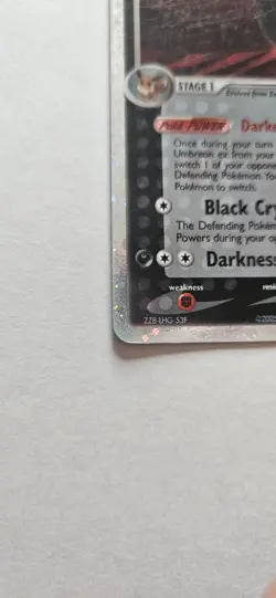 Umbreon ex 112/115 EX Unseen Forces 2005 Holo Rare Pokemon Card TCG - MP Creases - Image 4