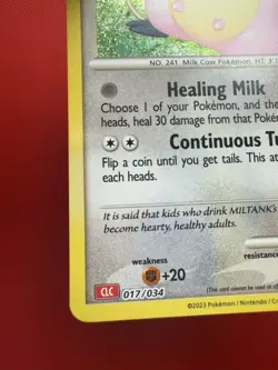 Miltank NM 017/034 Trading Card Game Classic Pokemon TCG Holo #686 - Image 5