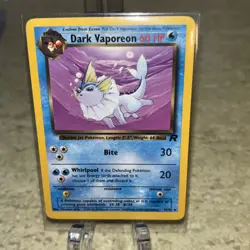 Dark Vaporeon 45/82 Uncommon Team Rocket 1998 Pokemon Card NM/MT - Image 1