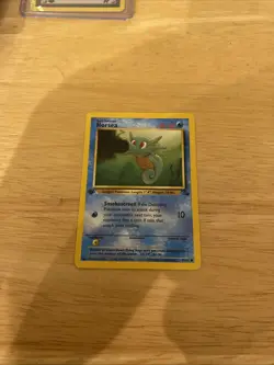 Horsea 49/62 FOSSIL 1st Edition 1999 Pokemon Card - LP - Image 2