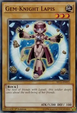 SECE-EN012 GEM-KNIGHT LAPIS COMMON 1ST EDITION YuGiOh CARD - Image 1