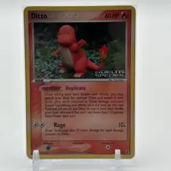 Ditto [Charmander] 37/113 EX Delta Species Pokemon Card Reverse Holo Rare LP - Image 1
