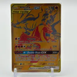 Reshiram & Charizard GX SM247 Tag Team Sun & Moon Black Star Promo Pokemon Card - Image 1