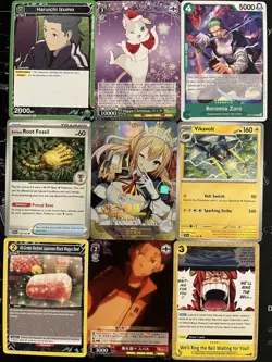 Variety of Cards and 1 Waifu Card Pokemon One Piece Weiss Schwarz - Image 1