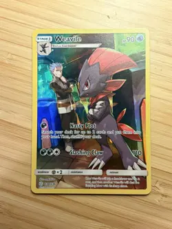 Pokemon Weavile TCG Sun & Moon Cosmic Eclipse Holo Card 238/236 - Image 1
