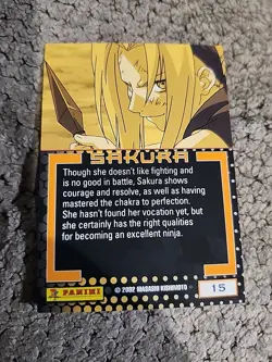 Carte Naruto Ninja Ranks 15 Panini Card CCG rare 2002 Sakura - Image 2