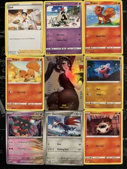 Rare Sexy Anime Waifu Card and 8 pokemon cards - Image 1