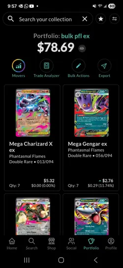 44 Phantasmal Flames ex Pokemon cards - Bulk Lot with 7 Charizards and 7 Gengars - Image 2