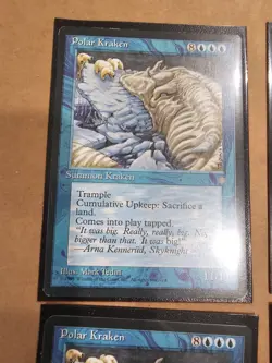 Polar Kraken Ice Age 4 CARDS LP+NM MTG Vintage MAGIC THE GATHERING - Image 4
