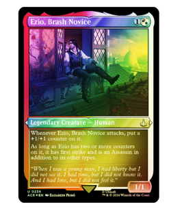 Ezio, Brash Novice - Foil Etched Assassin's Creed MTG - Image 1