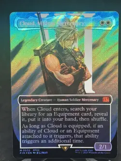 Cloud, Midgar Mercenary (Borderless) (Surge Foil) Final Fantasy Foil - Image 2