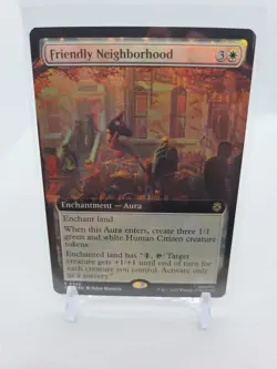 Friendly Neighborhood R0246 Foil Borderless Spider-Man MtG 2025 Marvel - Image 1