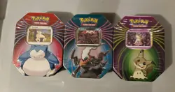 Pokemon 2021 Knockout Tin Sets of 3 Evolving Skies Fusion Strike Brilliant Stars - Image 1