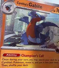 Cynthia's Gabite 103/182 Cosmos Swirl - Cosmo Holo - Pokemon TCG Destined Rivals - Image 1