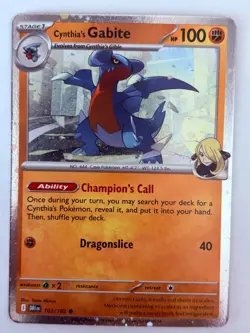 Cynthia's Gabite 103/182 Cosmos Swirl - Cosmo Holo - Pokemon TCG Destined Rivals - Image 3