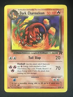 2000 Pokemon TCG Dark Charmeleon 32/82 Team Rocket WOTC Unlimited Non-Holo NM - Image 1