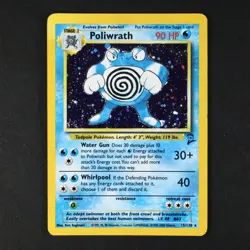 Pokemon TCG Poliwrath Base Set 2 15/130 Holo Unlimited Holo Rare NM-LP - Image 1