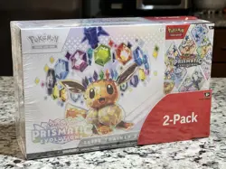 Pokemon Prismatic Evolutions Costco Bundle ETB and Booster Bundle 2 Pack Box New - Image 1