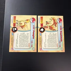Ponyta #77 Rapidash #78 2000 Topps Pokemon TV Animation holo foil NM - Image 2