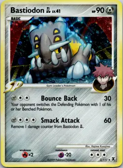 Bastiodon GL 2/111 Rising Rivals Holo LP Pokemon TCG - Image 1