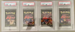 PSA 10 Team Rocket First Edition Booster Pack Sequential Artwork Set Pokemon (4) - Image 1