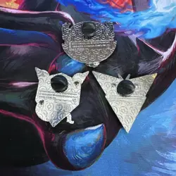 3 X Pokemon Pin Badge Mystic Valour Instinct GO Moltres Zapdos Articuno 2022 - Image 3