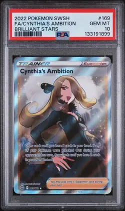 2022 POKEMON BRILLIANT STARS CYNTHIA'S AMBITION ENGLISH 169/172 PSA 10 GM ???? - Image 1
