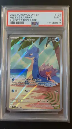2025 POKEMON DRI EN-DESTINED RIVALS #194 MISTY'S LAPRAS ILLUSTRATION RARE - Image 2