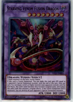 Starving Venom Fusion Dragon Yu-Gi-Oh! FIGA-EN060 (SR) 1st Ed - Image 1