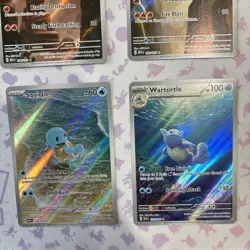 Charizard Blastoise Venusaur SIR Pokemon 151 9 Card Starter Evolutions Set Lot - Image 4