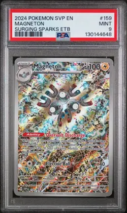 Pokemon TCG Magneton 159 Scarlet & Violet Promo Card Holo PSA 9 - Image 1