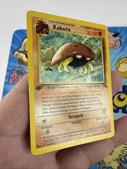 Kabuto 1st Edition Fossil Set Pokemon WOTC TCG Common Card #50/62 LP - Image 4